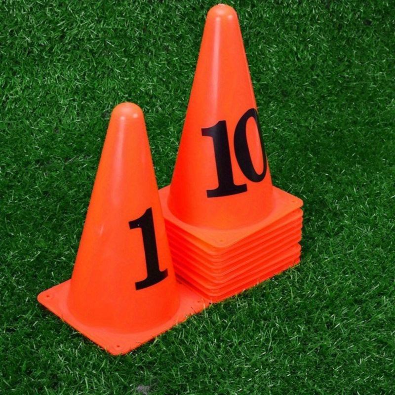 Piccolo Cono Segnaletico Digitale per Allenamento - Pallacanestro, Calcio, Forma a Cono Gelato con Numeri da 1 a 10