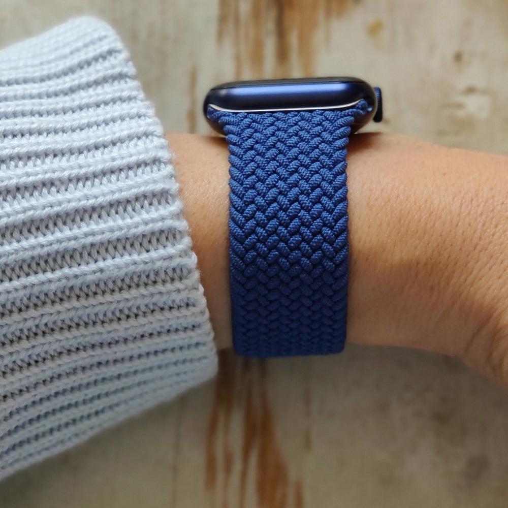 Correa trenzada de nylon Elastic Solo Loop para Apple Watch band 44mm 40mm  38mm 42mm para iWatch Series 6 SE 5 4 3 correas accesorios pulseras comprar  a buen precio — entrega