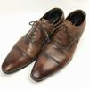 USED/Queen Classic Made In Japan Long Nose Straight Tip Business Shoes Brown Size 40 (25.0)