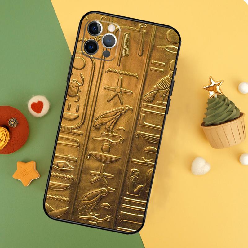 Egyptian Hieroglyphics Phone Case For iPhone 17 16 16E 15 14 12 11 13 Pro Max 12 13 Mini 17Air Shockproof Cover