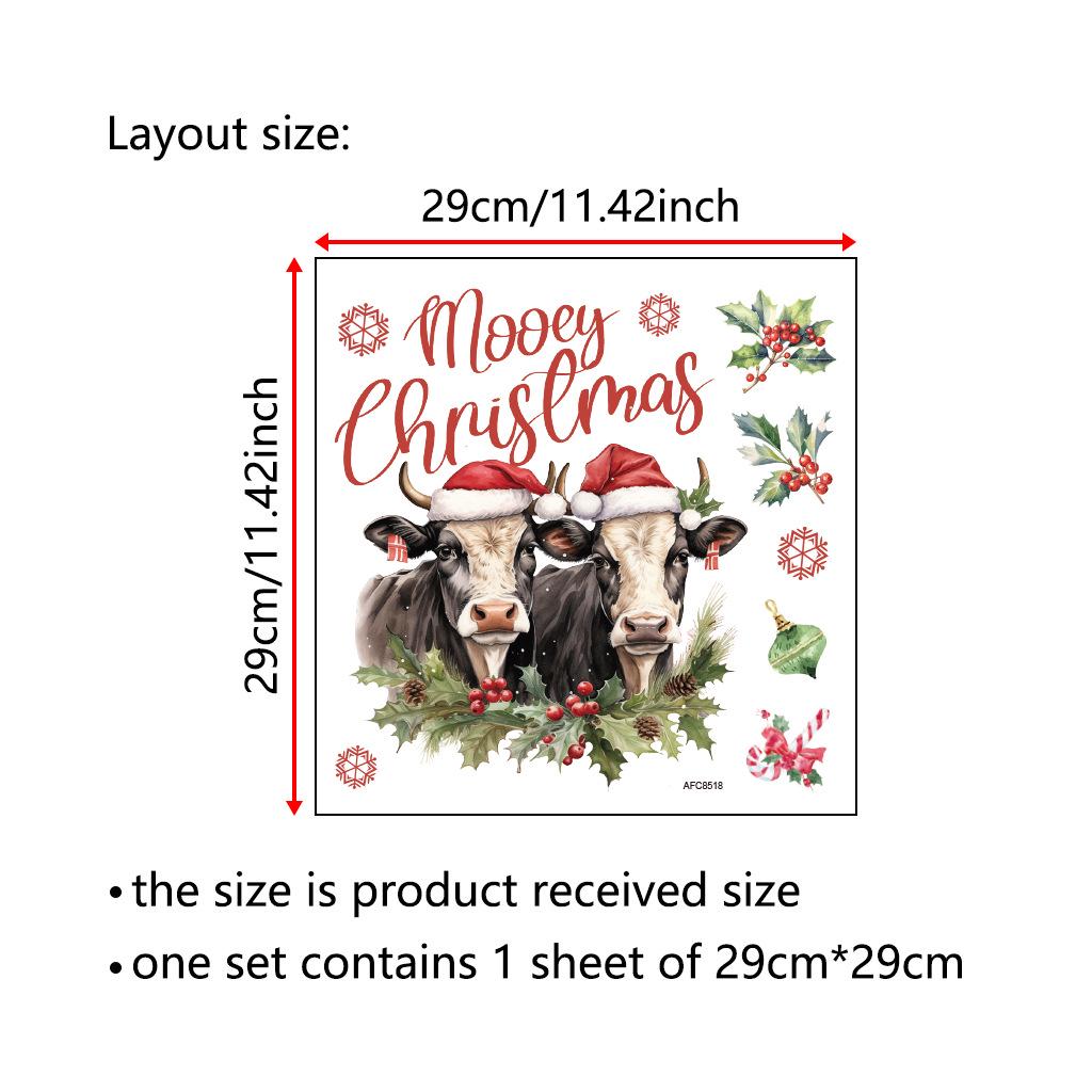 Santa Claus PVC Toilet Sticker - Self-Adhesive Christmas Bathroom Decoration (Model AFC8507)