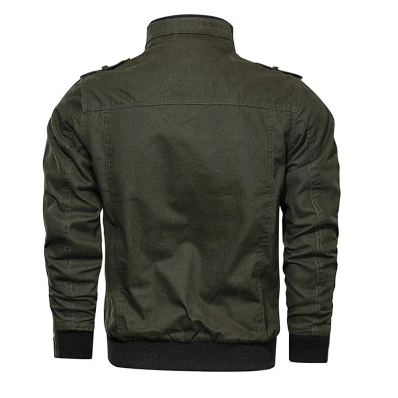 Men's Jacket Military Tactical Man Jackets Coat Zipper Cargo Jackets Stand Collar Outwear Cotton Windbreaker Tops  New Brand