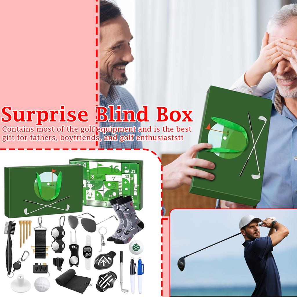 3D Stereo BlindBox Airplane Box Golf Advent Calendar BlindBox Christmas Surprise Countdown Gift