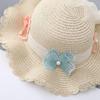 Lace Children Beach Straw Hat Wide Brim Fisherman Hat Sweet Sun Hat  for 2-8 Years Kids