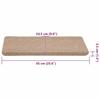 VidaXL Tapis d'escalier auto-adhésifs 30 pcs beige 65x24,5x3,5 cm, bande de roulement, tapis de bande de roulement 3365898