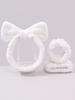 3/6-Piece Set of Plush Bow Face Wash Hair Band/Wrist Strap, Makeup/Toiletry Moisture-Proof Hair Band for Both Men and Women