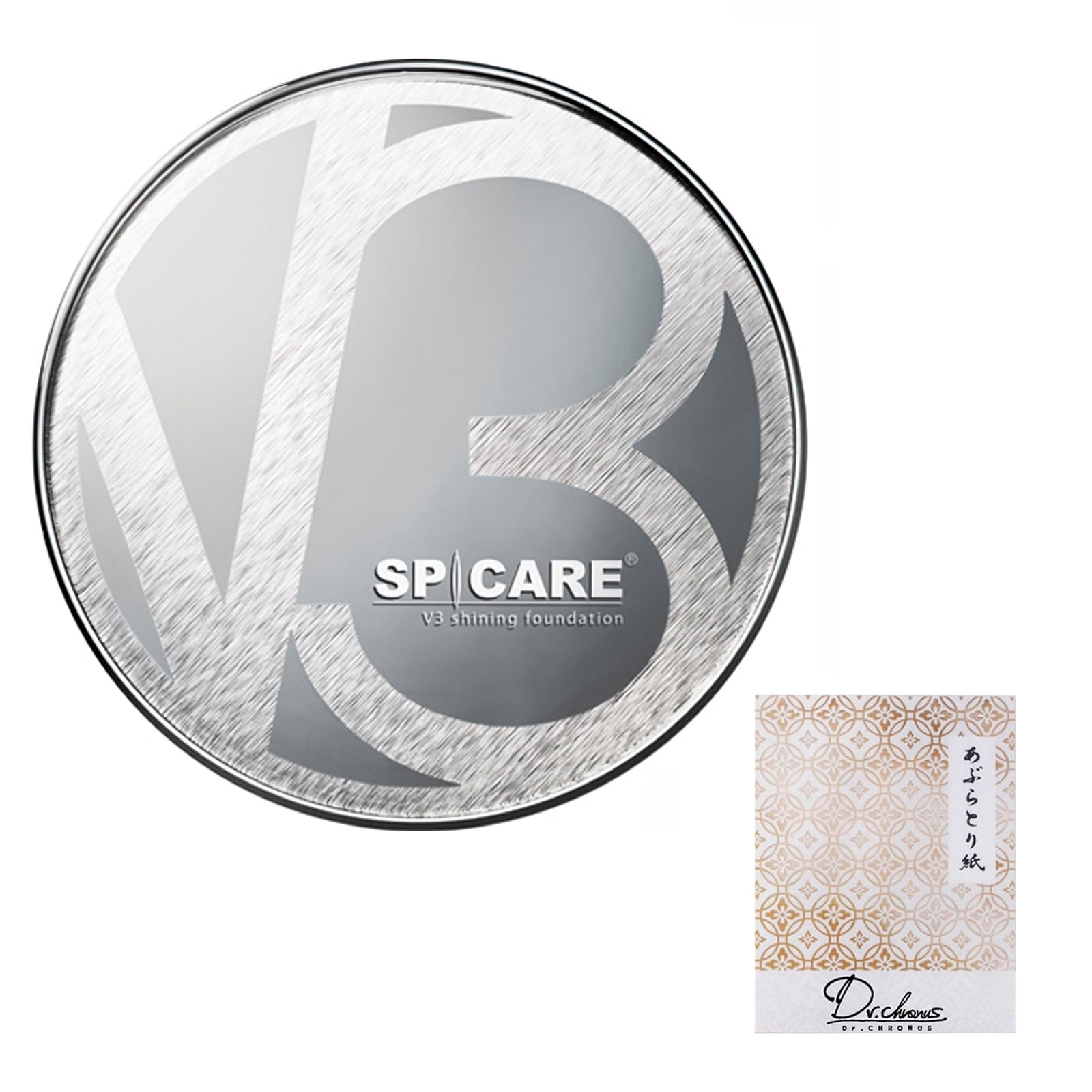 

SPICARE V3 Сияющая тональная основа 15 г в футляре с 1 пуховкой, пломбой и номером партии, в комплекте настоящая матирующая бумага Chronos [В комплекте от производителя,