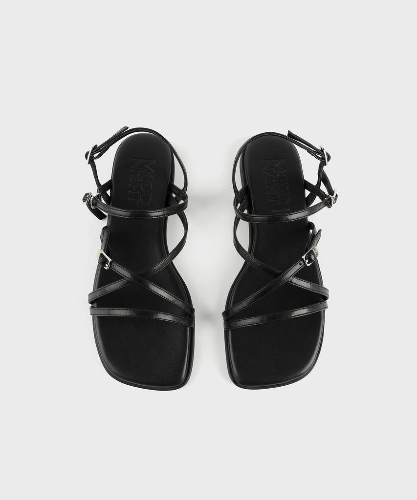 Moodnight Dean Cross Strap Belted Flat Sandals - 4 Colors (Type A)