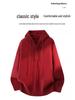 Men's Heavyweight Solid Color Knit Hooded Sweater - Loose Fit Casual Pullover for Autumn/Winter