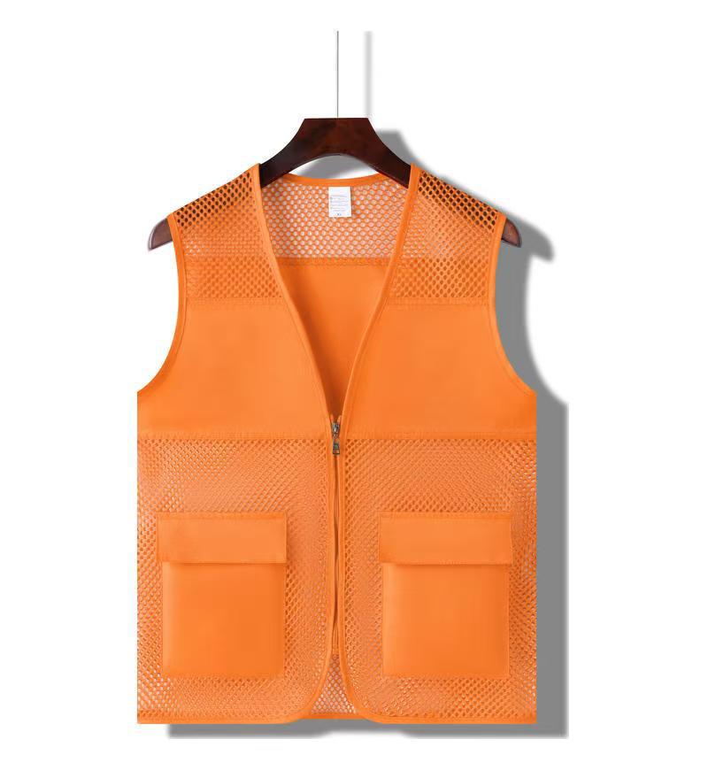 Gilet Estivo in Rete Personalizzato con Tasche - Camicia Traspirante per Attività di Volontariato