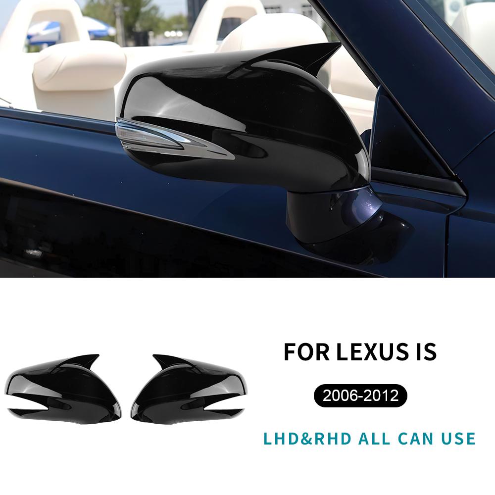 For Lexus IS IS250 IS350 IS F 2006 2007 2008 2009 2010 2011 2012 LHD Rearview Mirror Cover Trim ABS Pair Side Wing Mirror Cover