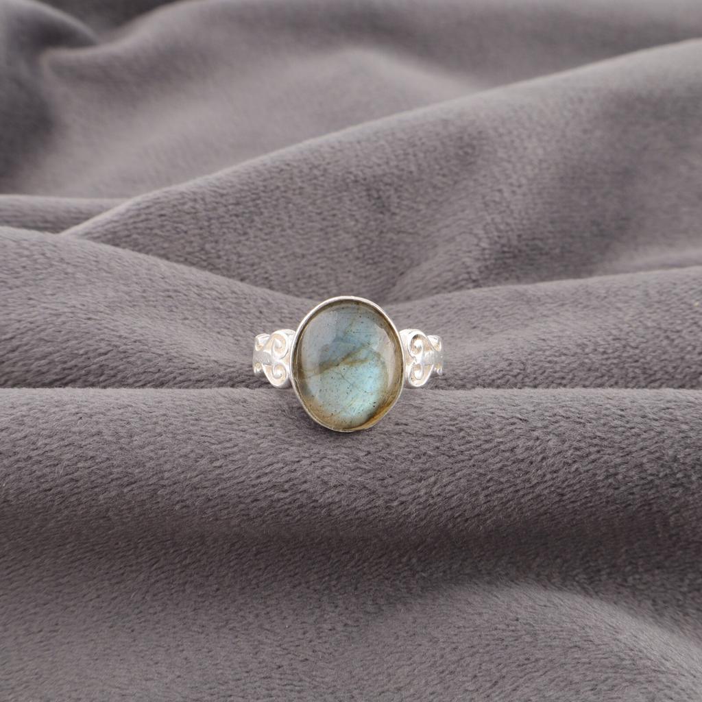 Natural Labradorite Gemstone 925 Sterling Silver Jewelry Handmade Ring For Gift RR-66-31