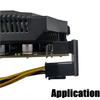 Graphics Card Power Supply Adapter Elbow 180°, GPU PSU Steering Connector PCI-E 6Pin 8Pin Rotating Wiring Artifact Solution