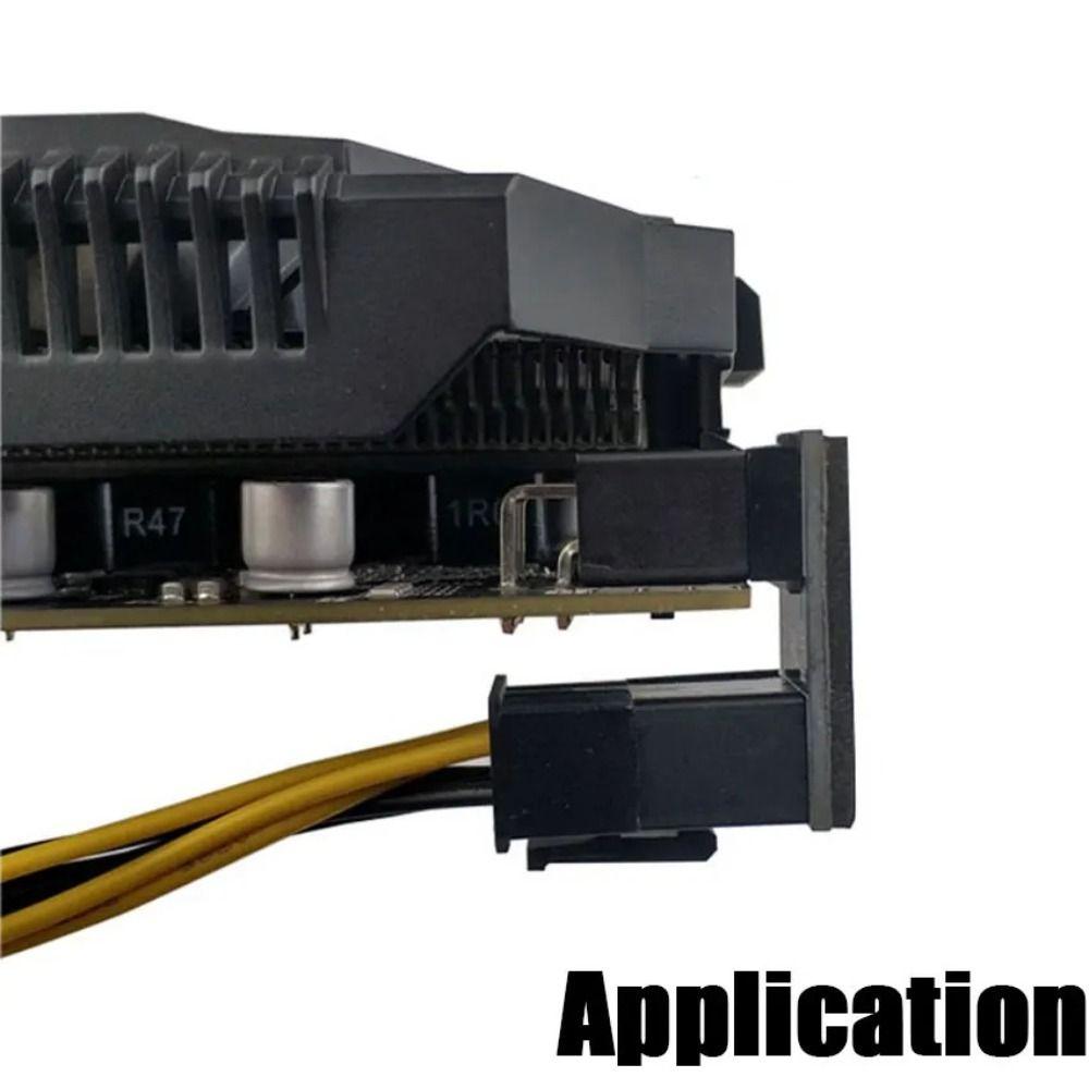 Graphics Card Power Supply Adapter Elbow 180°, GPU PSU Steering Connector PCI-E 6Pin 8Pin Rotating Wiring Artifact Solution