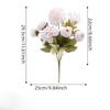 2 Bouquets Simulated Cemetery Flowers 2pcs Burial Ground Baskets White Rose Hydrangea Mixed Artificial Flower