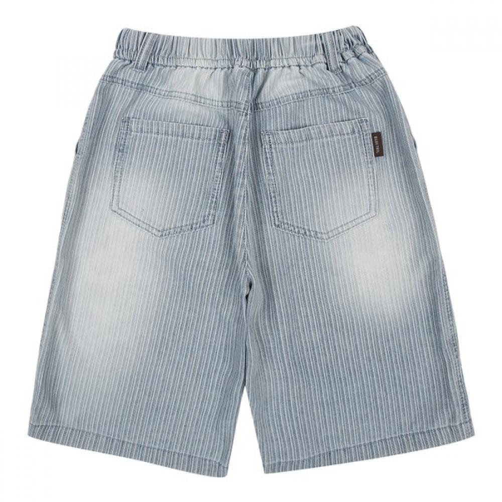 Bluetail Blue Stripe Half Length Denim Pants Azc3pt01bu