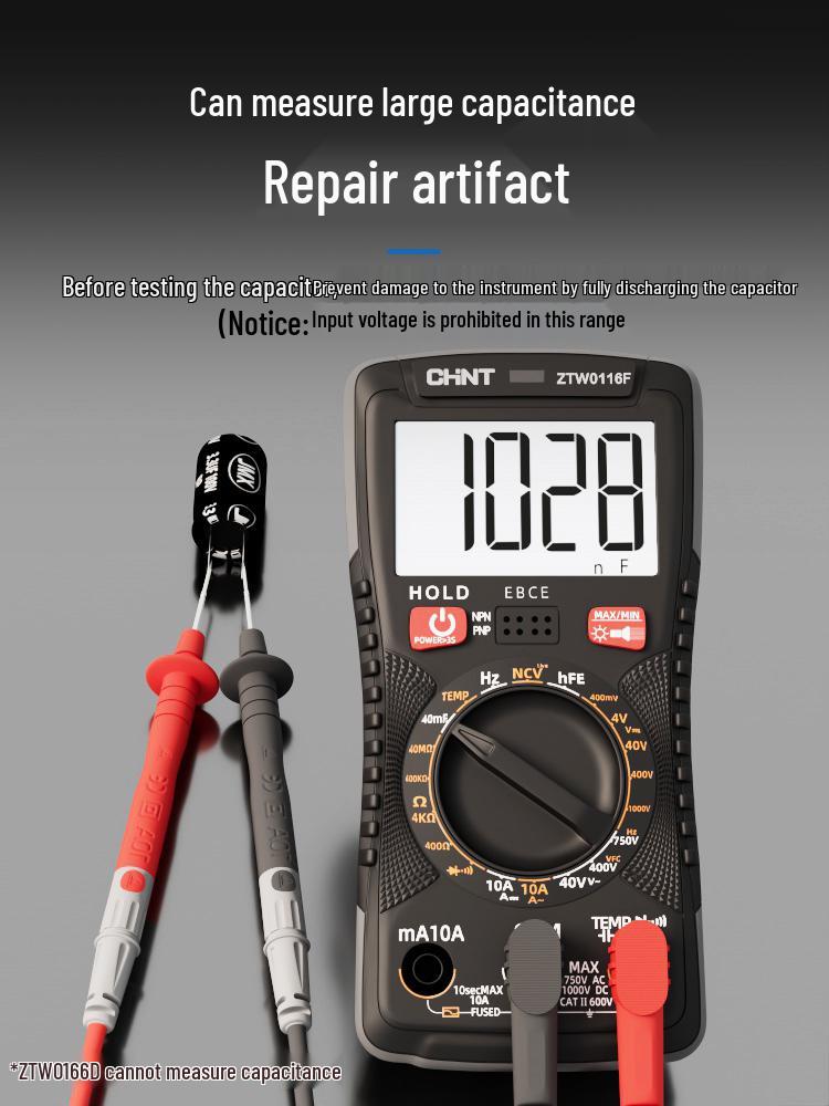 Chint High Precision Digital Multimeter: Anti-Burn, Portable, Multifunctional Tool for Electricians and Smart Watch Repair