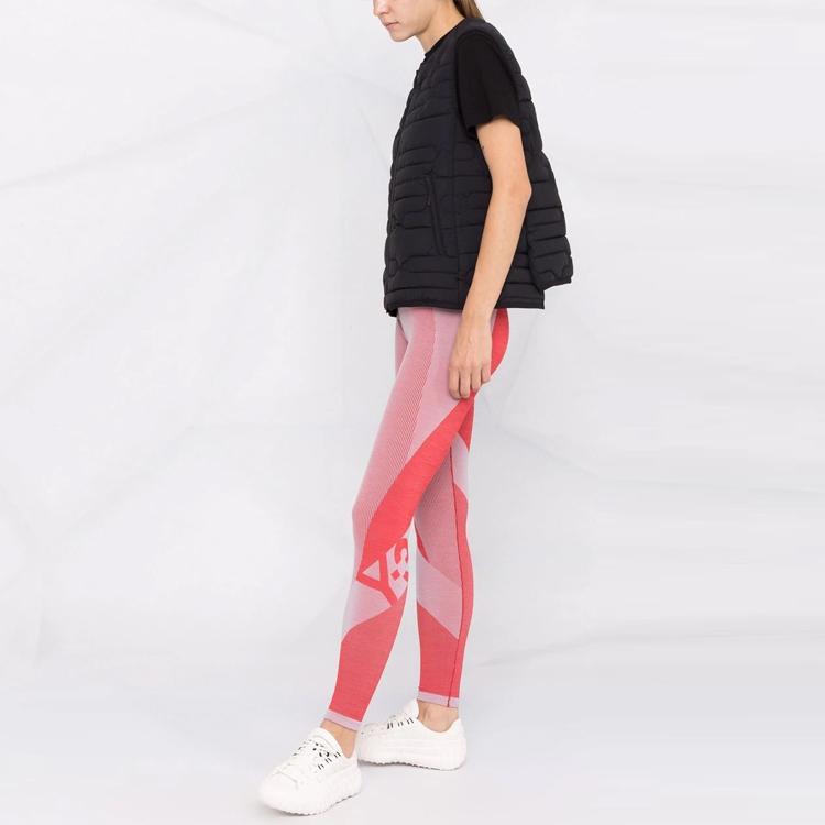 Y-3 FW21 Logo Print Leggings Women leggings Red HB6322