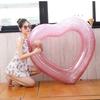 Large Heart Inflatable Toys Swimming Ring with Sequin Summer Pool Beach Party Photograph Inflatable Water Toys Circle