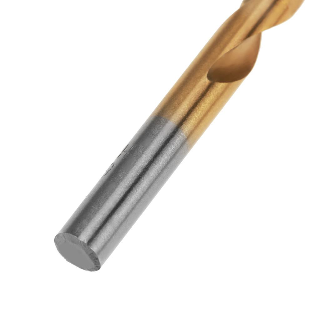 13Pcs 1.56.5mm High Speed Steel Titanium Coated Twist Drill Bits Set Tool with Round Handle