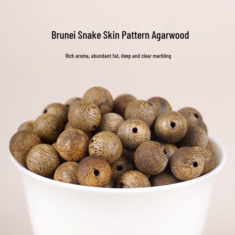 Brunei Agarwood 8mm Bead Bracelet - DIY Wood Beads Accessories