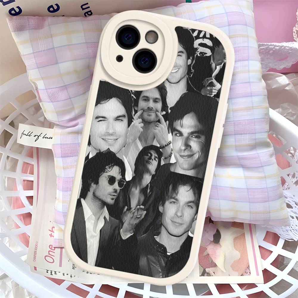 The Vampire Diaries Damon Salvatore Phone Case For IPhone 16 15 14 13 12 11 Pro Max Plus Leather Cover