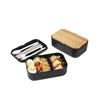 Premium Bento Box for Men, 2000ml Large Capacity, Two-Tier Lunch Box with Valve, Adjustable Dividers, Dishwasher and Microwave Safe, Simple, Stylish,