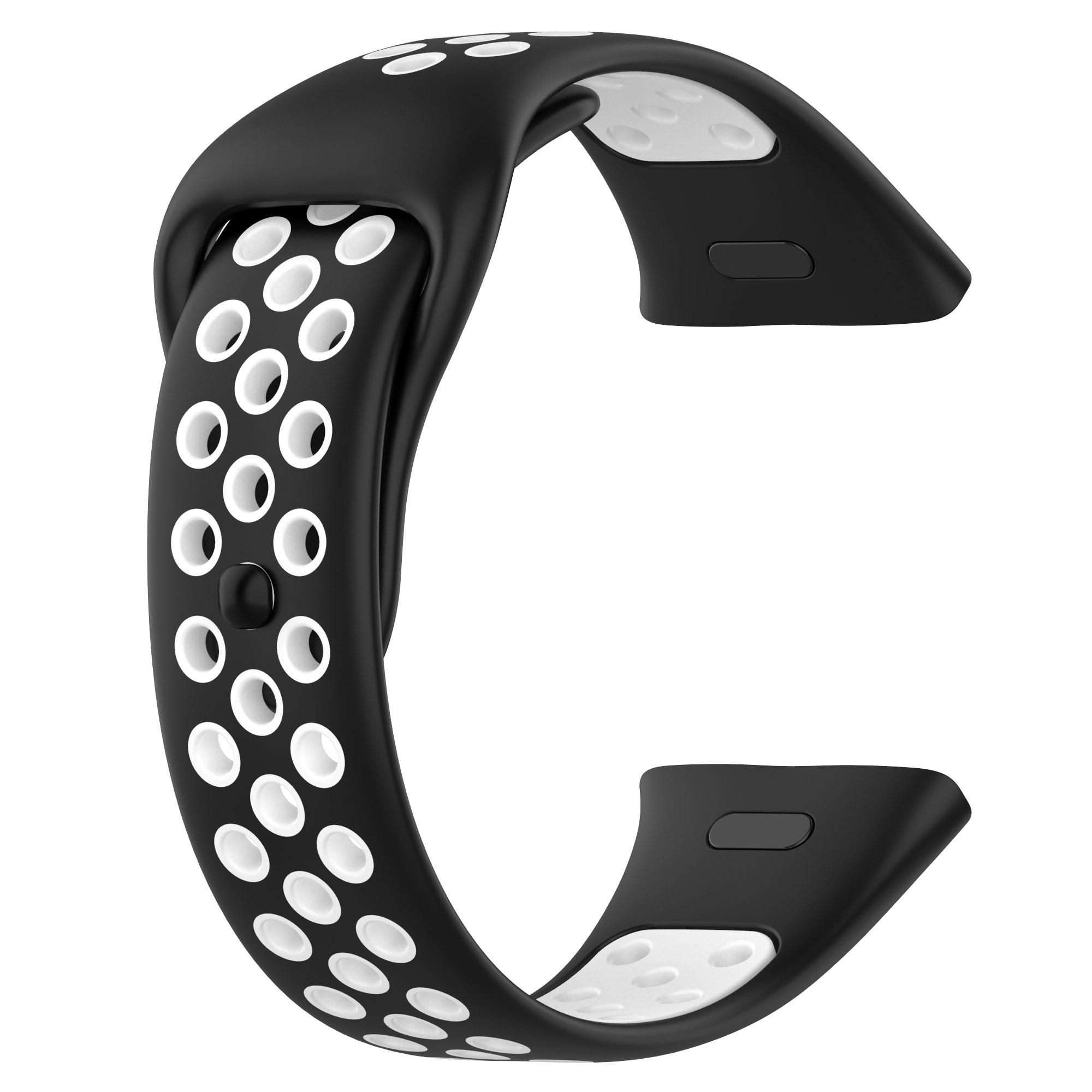 

28mm Silicone Watch Strap for Xiaomi Redmi Watch 3/Mi Watch Lite 3 ,Dual-color Smart Band Strap Midnight Blue/White