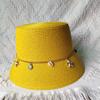 Summer Straw Hat For Women Men Fashion Chain Accessories Bucket Hat  Beach Hat Uv Resistant Sunshade Hat
