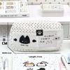 Polyester Multi Layer Cat Pencil Case With Large Capacity For Students And Office Use
