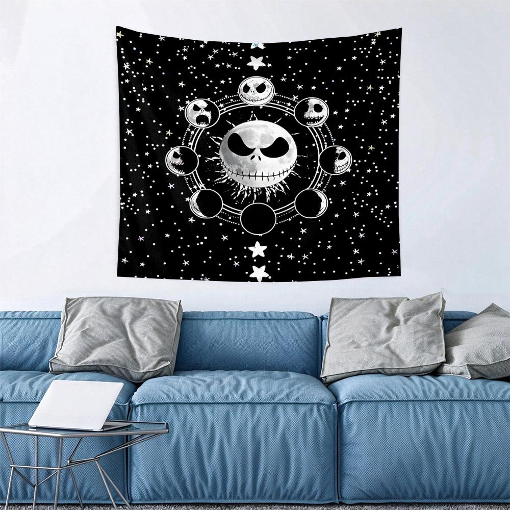 Moon Phases Jack Wall Tapestry Art For Birthday Wedding Party Backdrop Family Gift