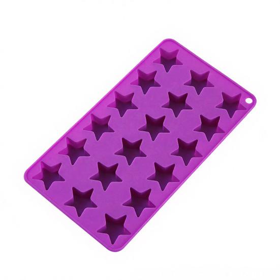 

Форма для льда в виде звезды Пищевой силикон Форма для льда для шоколада Конфет Легко извлекаемая Термостойкий Инструмент для выпечки для домашней вечеринки фиолетовый