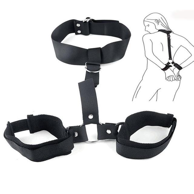 Adult Games No Vibrator BDSM Nylon Handcuffs Bondage Restraint Handcuffs Ankle Cuffs Erotics Sex Toys For Women Sex Products 18+