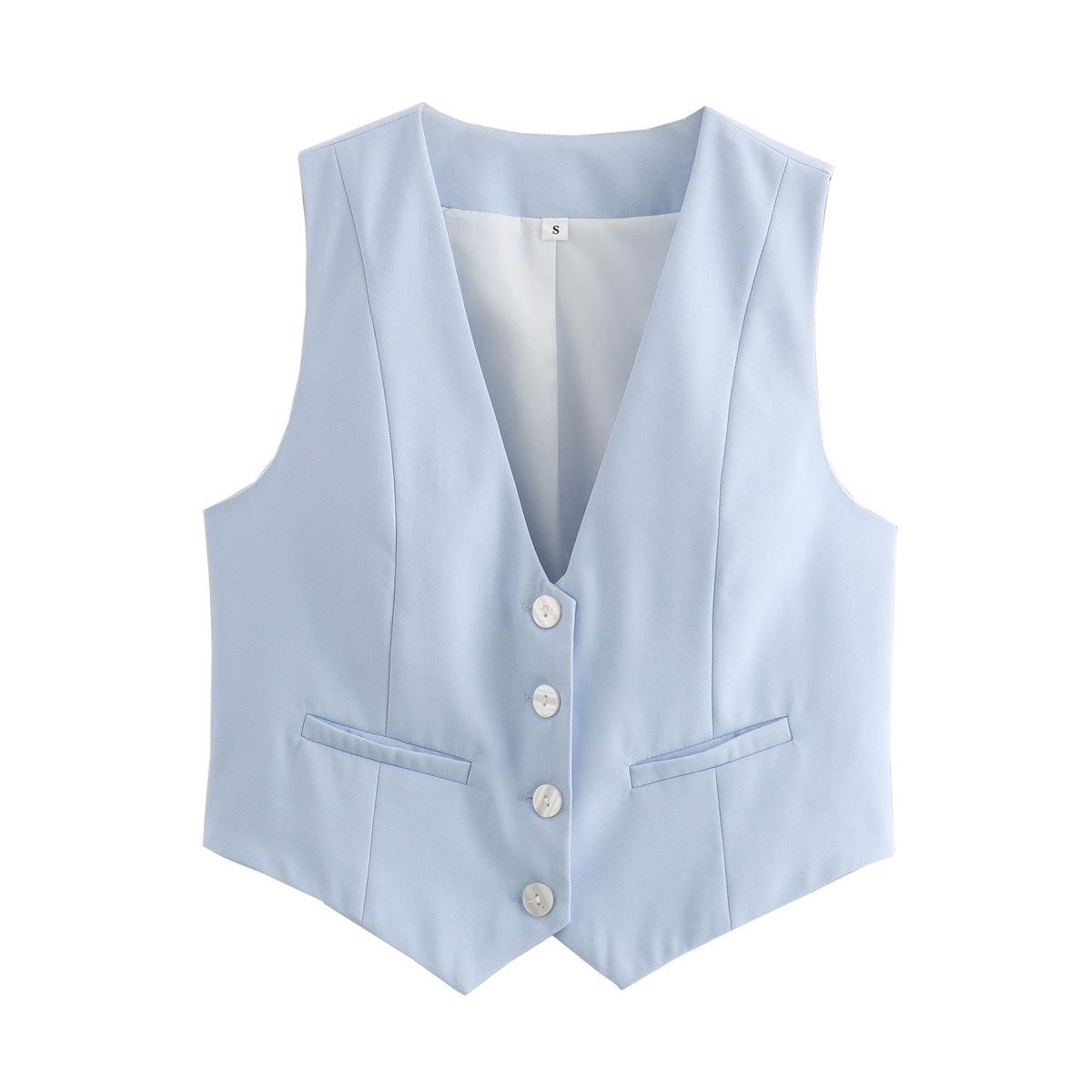 2025 Spring/Fall Women s Fashion V-neck Slim Vest Tank Top Medium