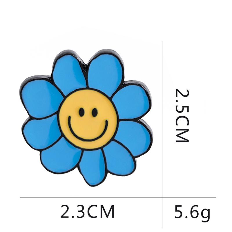 

Kpop Flowers Broche Fashion Rainbow Flower Enamel Pins Smiling Sunflower Brooches Cute Bag Icon Badges Men Women Gifts