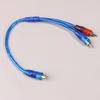 Car Mp3 Audio Rca Y Splitter 1Rca Female To 2Rca Male Adapter One Female To Two Male Cord Converter For Car Audio Amplifier