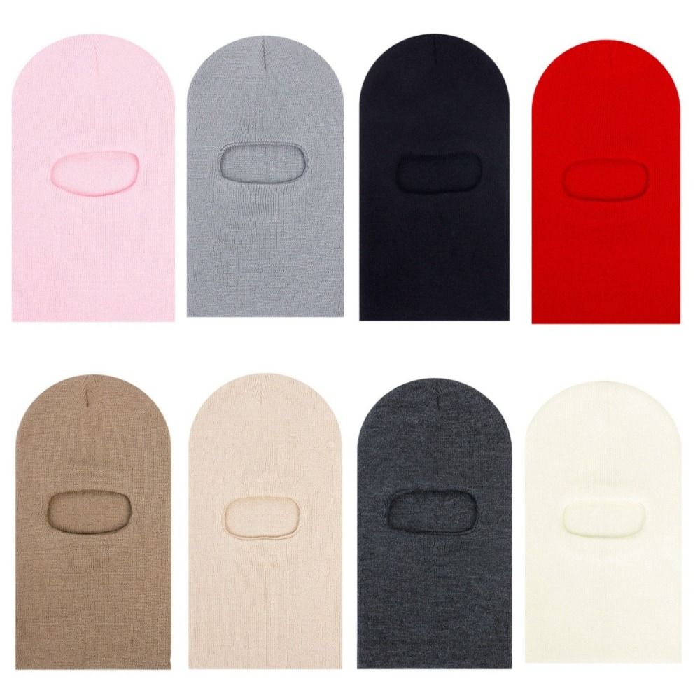 Solid Color Kids Integrated Scarf Cap Warm Baby Balaclava Hat Baby Hooded Beanie Severe Weather