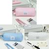 Minimalist Canvas Pencil Case With Dot Print Design For Students Desk Organizer Storage