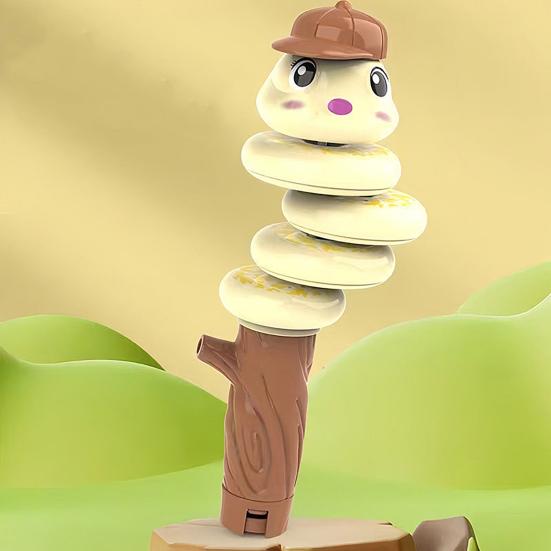 Swing Snake Whistle Toy Stress Relief Swinging Cartoon Snake Stick with Whistle Toddlers Boys Girls Interactive Educational Animal Toy