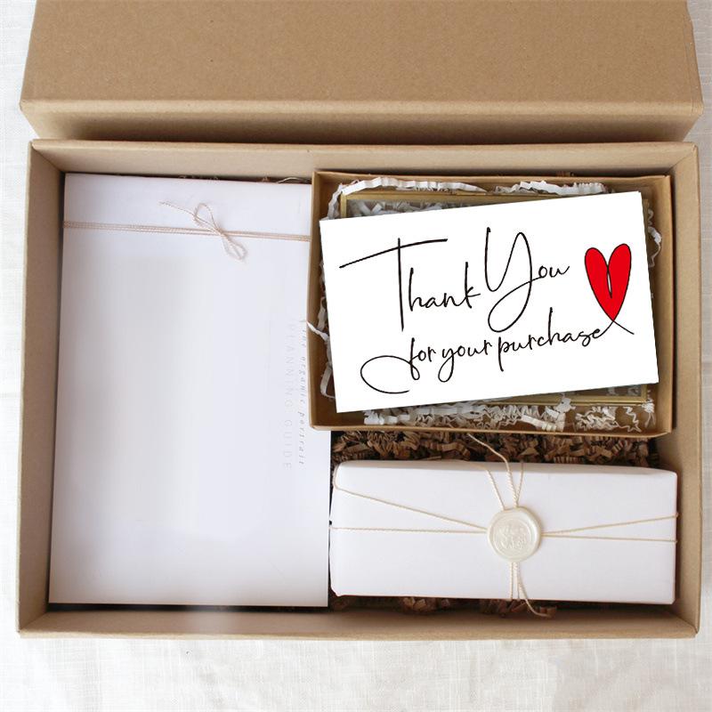 50 szt. Biała kartka z podziękowaniem Dziękujemy za zakup Kartka Etykiety z pochwałami Dla małych firm Dekoracja Dla małego sklepu Prezenty