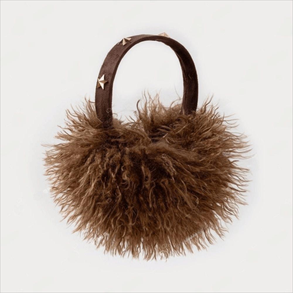 

Winter Warm Folding Ear Warmer Cold Protection Faux Fur Ear-Muffs For Women Men Outdoor коричневий
