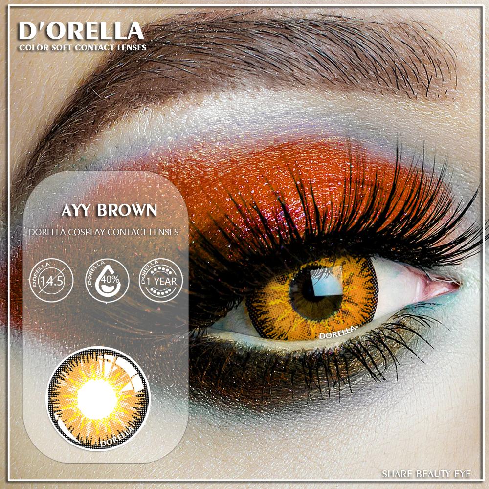 D'ORELLA Contact Lenses 1 Pair(2pcs)  AYY Series Eye Cosmetic Colorful Contactlen Cosplay Anime Contacts Crazy Lens