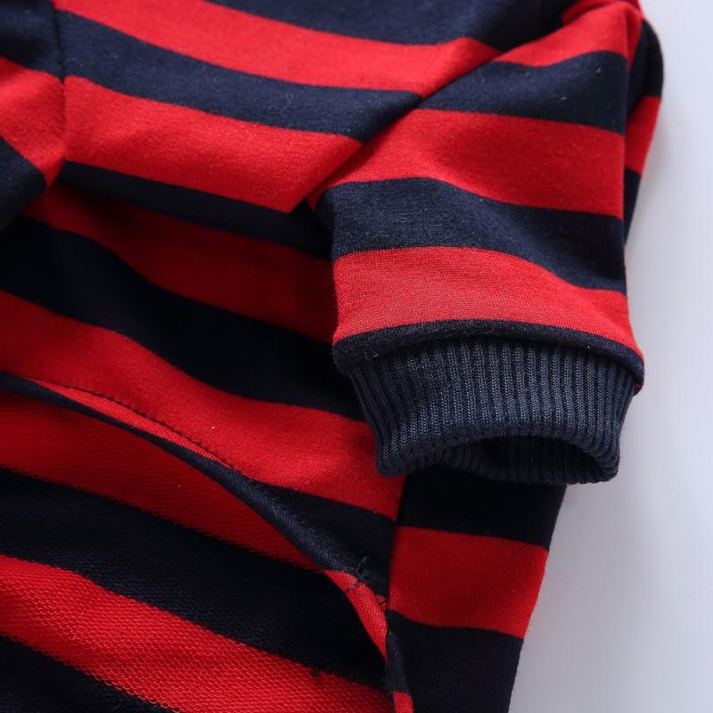 Pet Dog Pajamas British Style Striped Clothes Small Dogs Schnauzer All