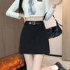 Simple Thin Waist Belt Metal Buckle Dress Decoration Adjustable PU Leather Belt  Daily