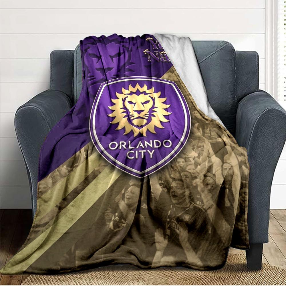 Name Individuell Orlando City SC Aufdruck Flanelldecke Hohe Qualität Warm Bequem Decke für Alle Jahreszeiten Perfekt für Geschenke Heimdekoration