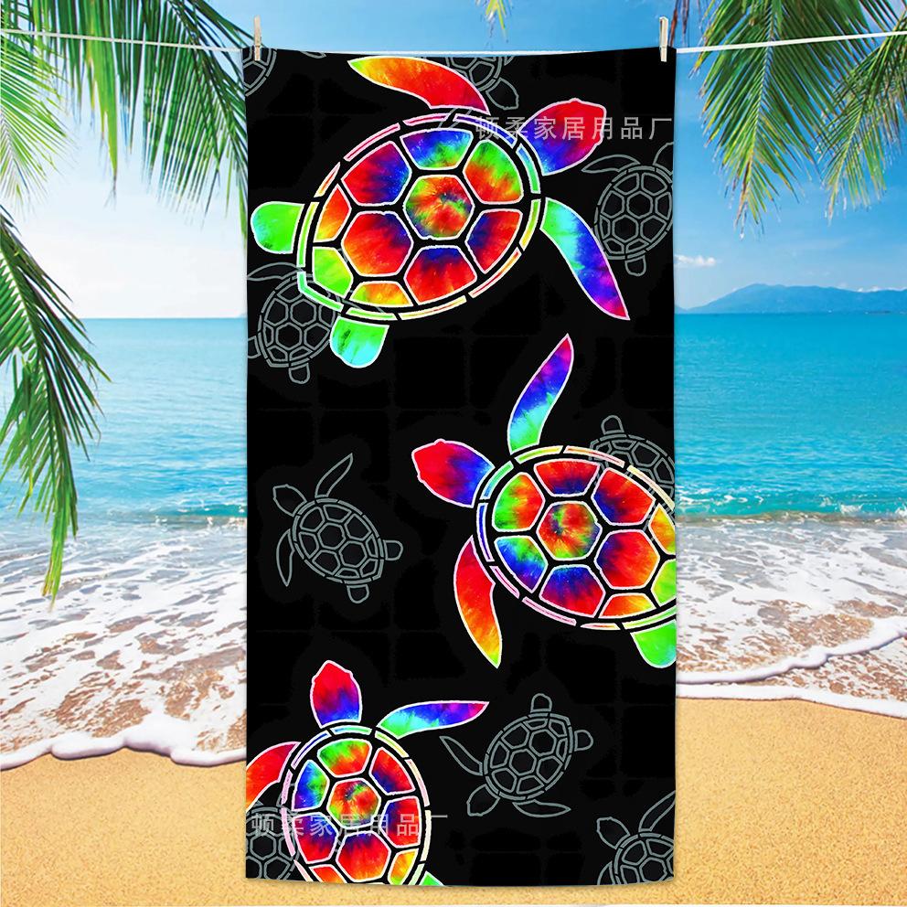 Fresh ocean breeze ultra-fine fiber towel blanket, absorbent quick drying beach pool towel 50x100cm