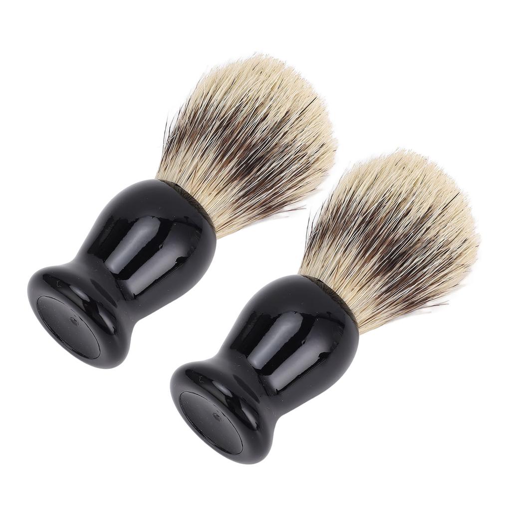 2 pezzi Pennello da barba per uomo Manico antiscivolo Aumenta la schiuma Spazzola per barba morbida