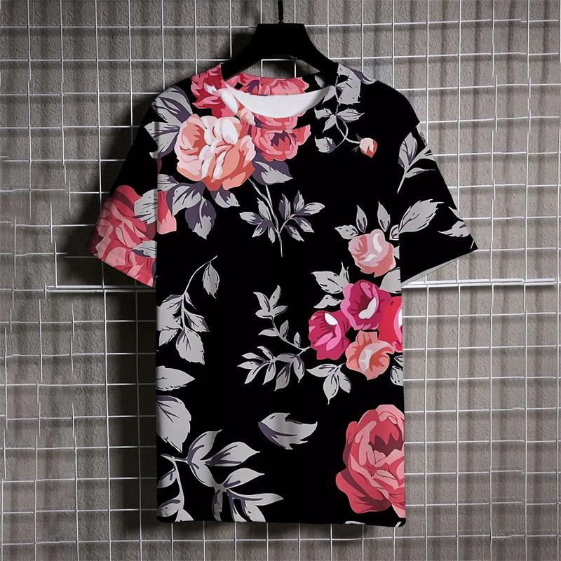 Módní pěticípá hvězda tričko letní trend krátký rukáv 3D tištěné ležérní pánské tričko O-neck volné streetwear topy tee