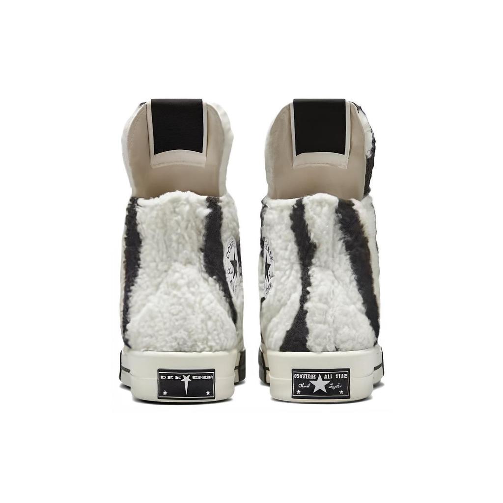 Rick Owens x Converse DRKSHDW TURBODRK Chuck 70 High Zebra Sneakers Unisex Białe Lilia-Białe Czarne A03943C