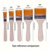 1pc Nylon Flat Brushes with Wooden Handles - High-Quality Oil Painting Brushes for Artistic Creations, Dust-Free & Easy to Clean